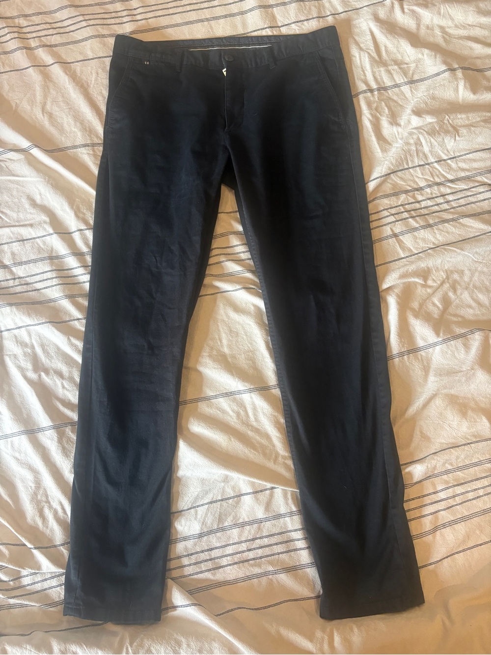 Zara Zaramán Navy Straight-Leg Trousers